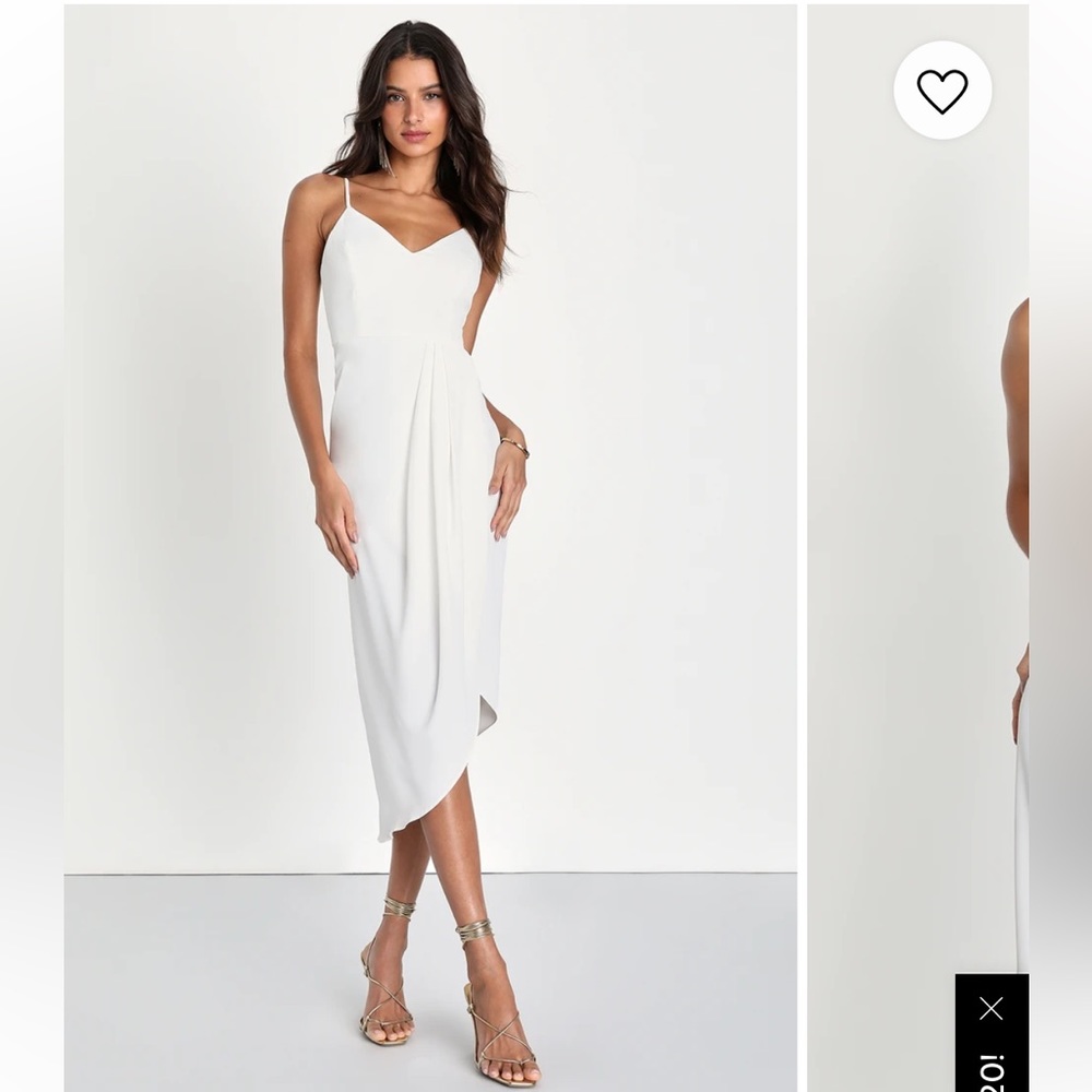 Lulu’s Reinette White Midi Dress